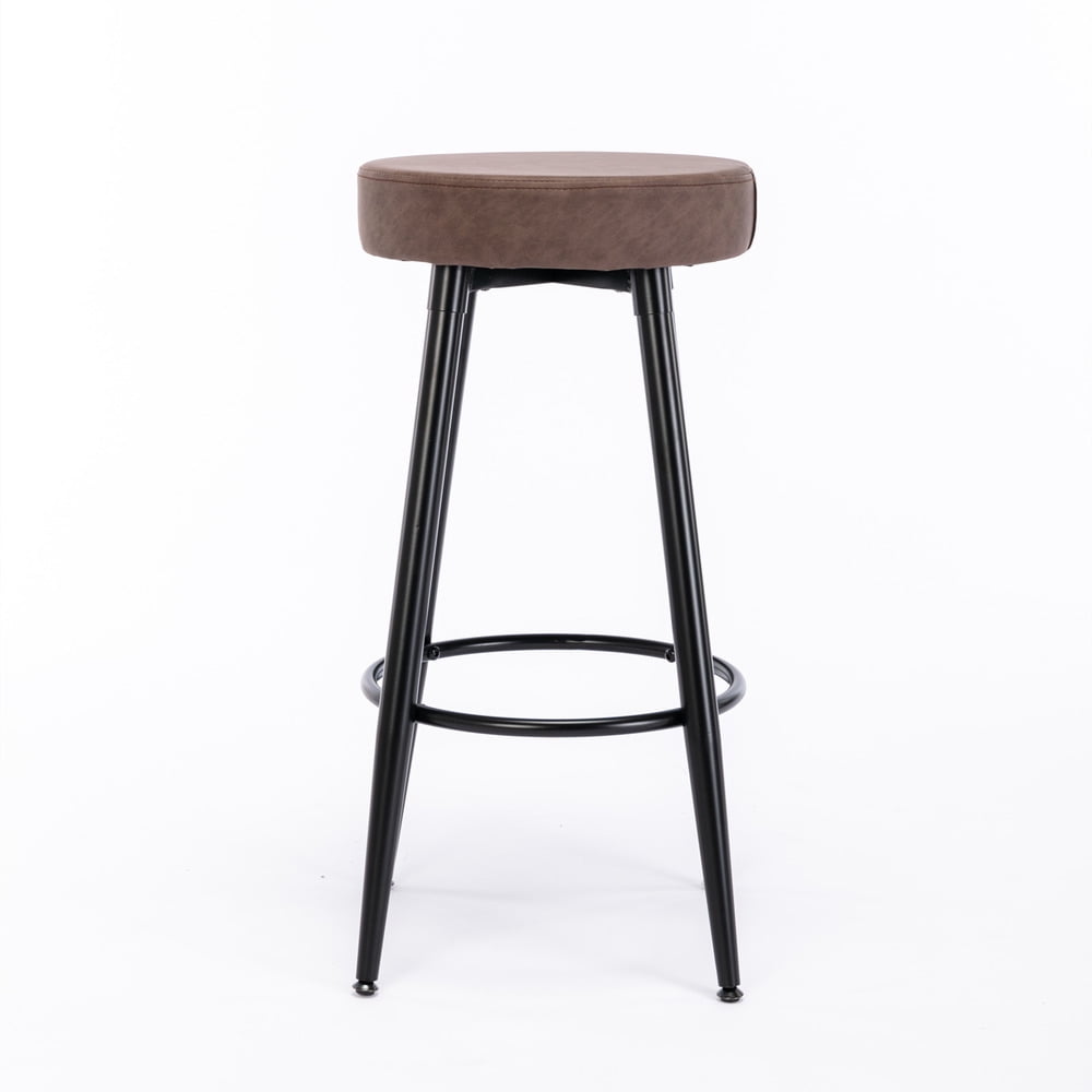 Metal Bar Stools, Round Kitchen Counter Stools, Industrial Round