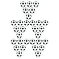 thumbnail image 1 of Vogacara 6 uds pelotas de fútbol de diámetro clásico oficial 28mm Mini balones de fútbol blanco juguetes de escritorio niños adultos Type2, 1 of 3
