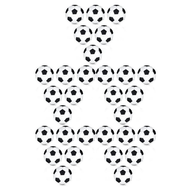 Vogacara 6 uds pelotas de fútbol de diámetro clásico oficial 28mm Mini balones de fútbol blanco juguetes de escritorio niños adultos Type2