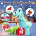 thumbnail image 3 of Dinosaurio T-Rex inflable navideño de 8 pies con luces LED, 3 of 5