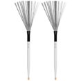 thumbnail image 2 of Wire Brush Percussion Professional Drummers Performance Practice Carbon Steel 1Pair, 2 of 4