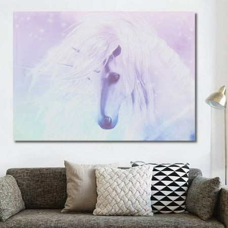 Unicorn Canvas Print Art Painting Wall Picture Home Kids Room Decor Cartoon