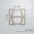 thumbnail image 3 of Ekena Millwork 15 3/8"W x 15 3/8"H x 1/4"T Medium Greeley Decorative Fretwork Wood Wall Panels, Birch, 3 of 18
