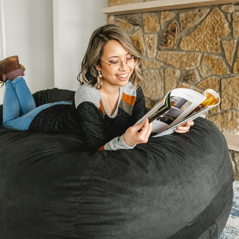 Big Joe Fuf Media Lounger with Removable Cover Indoor Living Room Reading Seating Walmart