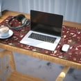 thumbnail image 3 of Long Mouse Pads for Desk,Red Christmas Santa Pattern Desk Mats on Top Of Desks, Desk Mouse Pad Extra Large with 3mm Non-Slip Base and Stitched Edge for Gaming,Office,Work,Home 35.4x15.7in, 3 of 5