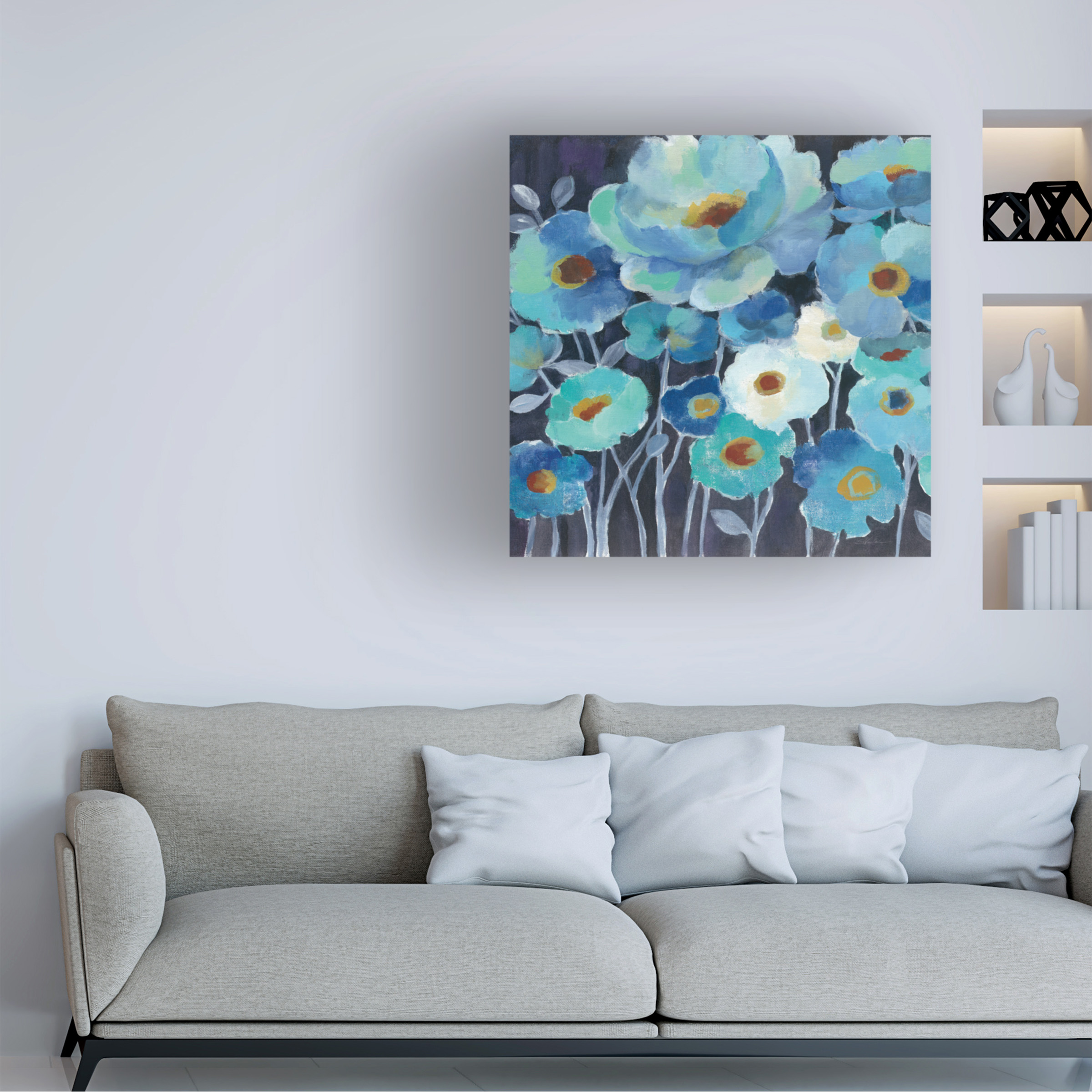 Trademark Fine Art 'Indigo Flowers II' Canvas Art by Silvia Vassileva
