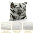 thumbnail image 4 of Chilfamy   Roses Tulips，Throw Pillow Covers Vintage Floral with Victorian Bouquet of Flowers on Garden Delphinium Petunia Pillow Case White, 4 of 5