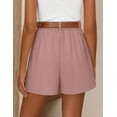 thumbnail image 5 of Sokhug Womens Bermuda Shorts High Waisted with Pockets Pleated Tailored Wide Leg Casual Summer Dress Shorts, 5 of 9