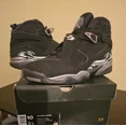 thumbnail image 1 of N I-K-E / A i r-Jor-dan 8 Retro Chrome Men'S Size 10 Black, 1 of 6