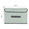 thumbnail image 2 of Storage Bin with Lid, Storage Boxes with Handles, Board Decorative, Foldable Lidded Cubes Baskets, Closet Organizer Container(Green), 2 of 6