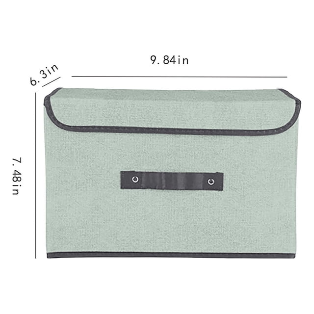 COM1950s Toy Storage Organizer, Foldable Storage Box with Lid 2Pcs (Large + Small) Fabric Storage Box with Lid, Closet Storage Box, Room Organization, Office Storage, Toy Storage