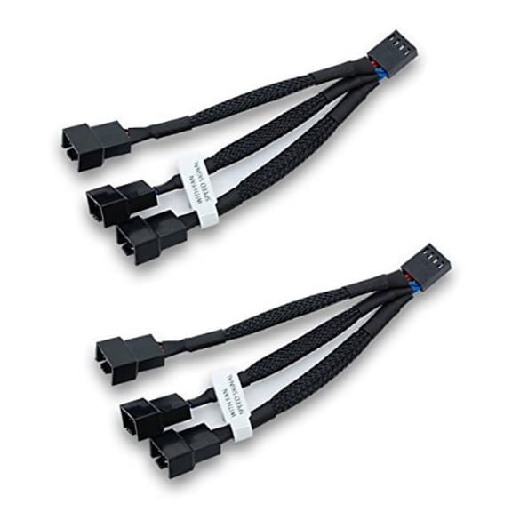 EKWB EK-Cable Y-Splitter 3-Fan PWM, 10cm, 2-Pack