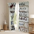 thumbnail image 3 of Homewish Love Lake House Blackout Curtains Set of 2 (52x84 Each),Rustic Pike Fish Window Curtains,Jungle Wildlife Curtains and Drapes For Boys Teens,Luxury Bedroom Decor, 3 of 6