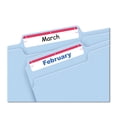 thumbnail image 2 of Avery Print or Write File Folder Labels, 11/16 x 3 7/16, White/Dark Red Bar, 252/Pack, 2 of 8