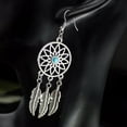 thumbnail image 3 of Kiplyki Fashion Bohemian Style Silver Alloy Earrings Indian Dreamcatcher Monkey, 3 of 5