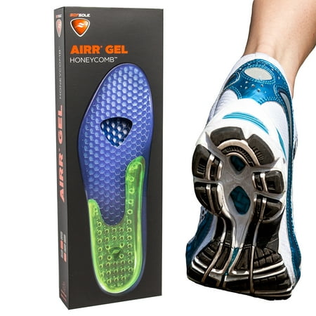 Sof Sole Airr Gel Shoe Inserts Arch Support Shock Absorbing Breathable Walking Running Shoe