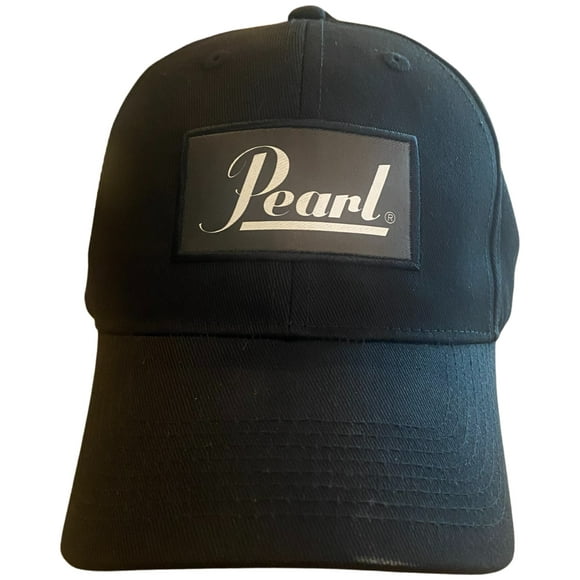 Pearl Black Baseball Cap with White Pearl Drums Logo (PEARLCAP)