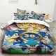 thumbnail image 3 of Funda nórdica 3D exquisita caricatura Sonic juego impresión digital juego de cama decoración del hogar edredón cama jóvenes niños niñas niños regalo, 3 of 5