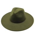 thumbnail image 2 of Warm Winter Classical Wide Brim Fedora Hat Black White Wool Hats Men Women Crushable Winter Hat, 2 of 2