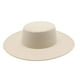 thumbnail image 1 of Minnieouse Sombrero de fieltro negro de moda para mujer, gorra Derby plana de ala ancha para iglesia, sombrero de copa suave de ajuste Universal, Sombreros Beige, 1 of 6