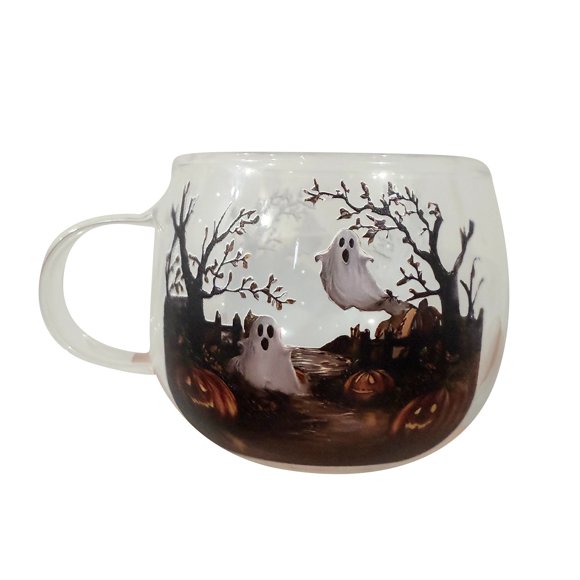TIELUTT Halloween Mug Design Ceramic Coffee Cup with Handle for Scary Holiday Tumbler Set Unity Cup Metal Coffee Cups A Glasses with Handles Glass Food Storage Containers with Dividers