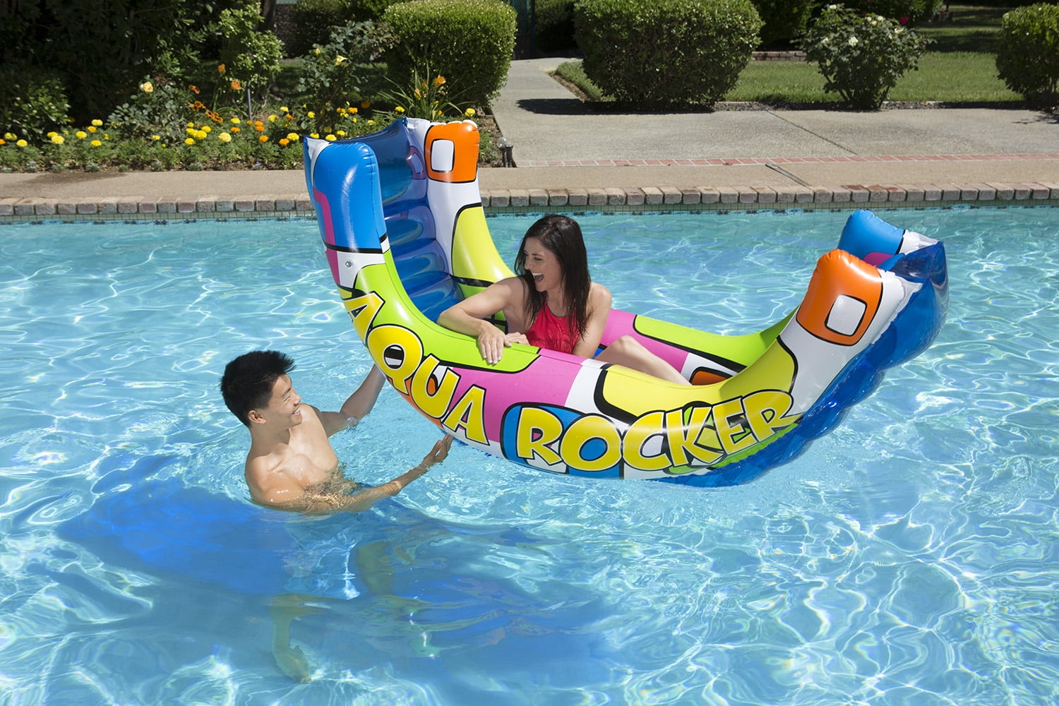 Aqua Rocker Inflatable Swimming Pool Float Ride On