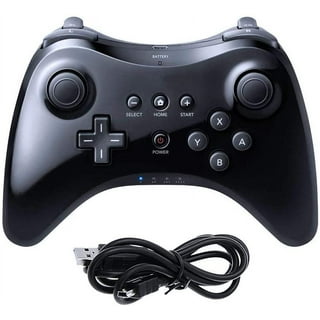  2Pcs Classic Controller Pro Compatible for Nintendo Wii Used  for Playing Virtual Console Games - Black : Video Games