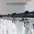 thumbnail image 3 of 12 Pack Double Shower Curtain Hooks (matte Black Decorative Finish) Made From Premium Rust Resistant Stainless Steel, 3 of 5