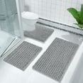 thumbnail image 5 of TJOUL Bathroom Rug – Extra Soft, Absorbent, Non-Slip, Quick Dry Chenille Bath Mat, Machine Washable, 44" x 24", Grey, 5 of 10