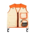 thumbnail image 3 of Vogacara Chaleco de explorador para niños, sombrero para acampar al aire libre, senderismo, trajes de aventura, traje de Cosplay con Juegos de césped Naranja, 3 of 6