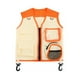 thumbnail image 1 of Vogacara Chaleco de explorador para niños, sombrero para acampar al aire libre, senderismo, trajes de aventura, traje de Cosplay con Juegos de césped Naranja, 1 of 6