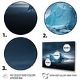 thumbnail image 3 of Designart "Crystal Reflections of a Blue Black Iceberg" Landscapes Floater Framed Canvas Art Print, 3 of 7