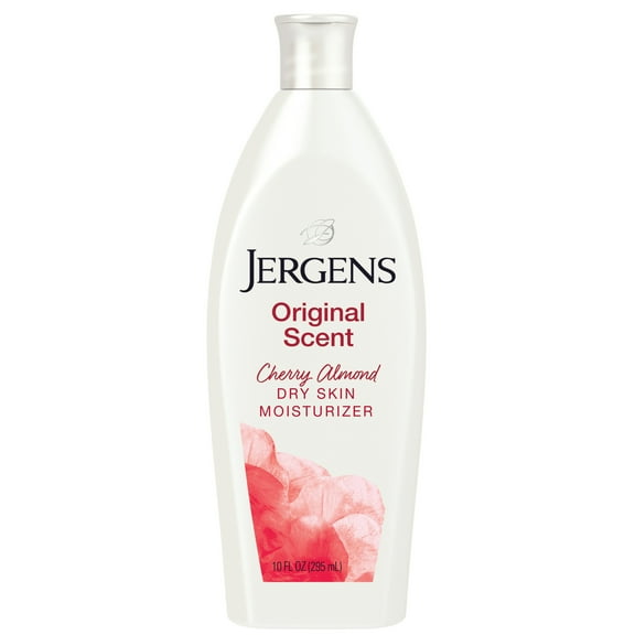 Jergens Original Scent with Cherry Almond Body Lotion Moisturizer for Dry Skin, 10 oz