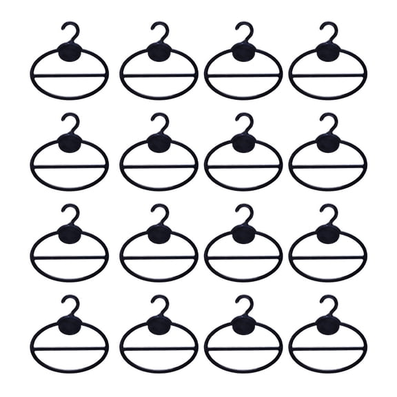 Colgador de bufandas Naiovety 20 piezas ABS negro