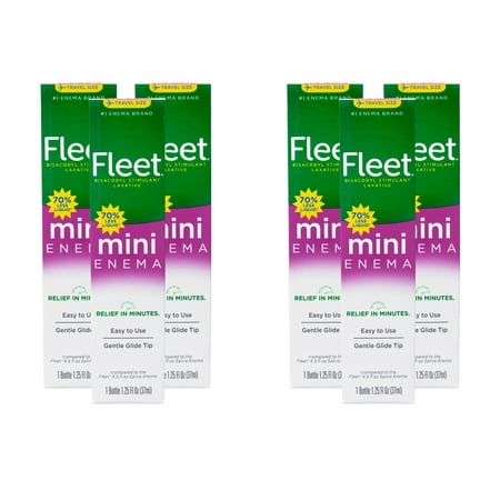 6 Pack - Fleet Bisacodyl Enema, Ready To Use - 1.25 Oz