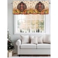 thumbnail image 5 of Thanksgiving Valances for Windows Fall Turkey Pumpkin Maple Leaf Vegetable Rod Pocket Curtains Valance Short Window Treatment Drapes for Living Room, Bedroom Bathroom 60"&nbsp;W x 18" L, 5 of 5