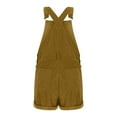 thumbnail image 5 of Aueoeo Women's Romper Corduroy Overall Shorts Adjustable Strap Shoulder Pocket Front Jumpsuit, 5 of 7