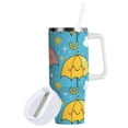 thumbnail image 2 of Cute Umbrella with Cloud 40 oz Tumbler with Handle and Straw Lid Vacuum Insulated Cup Leak-Proof for Water Iced Tea Coffee, 2 of 9
