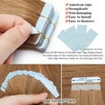 thumbnail image 4 of Benehair Human Hair Extensions Tape In Skin Weft Invisible Full Head Thick Brown 50G 20 Pcs 12"-24" for Woman US, 4 of 13