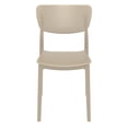thumbnail image 3 of Luxury Commercial Living 33" Taupe Brown Stackable Patio Dining Chair, 3 of 7