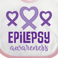 thumbnail image 4 of Inktastic Epilepsy Awareness Month Ribbon Girls Baby Bib, 4 of 4