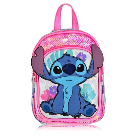 Disney Stitch Backpack for Girls, Boys, Toddler Backpack - Sequined Stitch Mini Backpack Purse - Stitch Bag Cute Backpack - Stitch Accessories