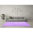 thumbnail image 3 of Ahgly Company Machine Washable Indoor Square Abstract Purple Contemporary Area Rugs, 4' Square, 3 of 4