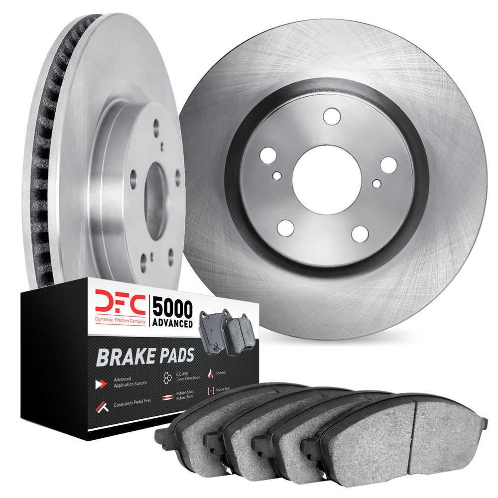 Dynamic Friction Company 6502-13243 DFC Brake Rotor with 5000 Advanced Brake Pads