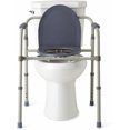 Medline Steel Foldable 3in1 Bedside Toilet Commode