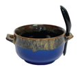thumbnail image 5 of Rockin Ceramic Soup Bowls Set of 4 with Handle & Spoon, Unique Cereal Bowl 22 oz - Large Bowls for Home & Kitchen (Assorted Colors), 5 of 5