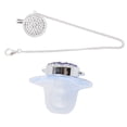 thumbnail image 3 of M Size Bling Baby Pacifier One Piece Design No BPA  100% Super Soft Silicone Safe Dummy Pacifier with A Alloy Chain Clip Rhinestone Crown for Infants Aged 6 to 18 Months, 3 of 7