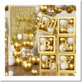 thumbnail image 1 of CelebrateBox - Personalized Letter Balloon Boxes for Baby Showers, Bridal Showers, and Birthdays! Includes 54 Gold Letter Blocks and 6 Baby Balloons. Reusable and Fun!, 1 of 5