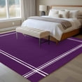 thumbnail image 4 of Pure Dark Purple Area Rug 5x7 FT, Non Slip Bedroom Throw Carpet, Simple Solid Color Washable Soft Floor Carpet Non-Shedding Rug for Dining Room Bedside Classroom Desk, 4 of 9