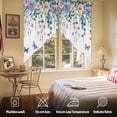 thumbnail image 5 of Retro Eucalyptus Swag Valances for Windows 2 Pack Leaf Flower Butterfly Watercolor Plant Swag Kitchen Curtains 36 Inches Long Rod Pocket Short Window Treatment for Kitchen Bathroom 36"x36", 5 of 8